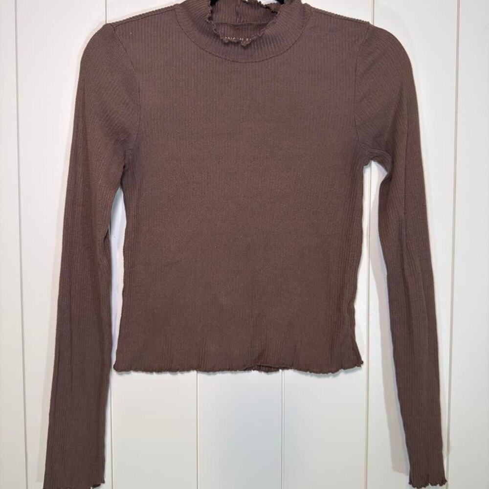 American Eagle Outfitters Ribbed Long Sleeve Shirt, Size S